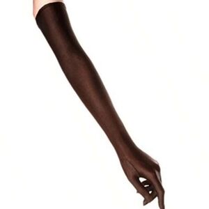 Elegant Elbow Length Brown  Gloves OS